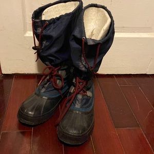 Sorel Freestyle vintage tall blue waterproof winter snow boots 8